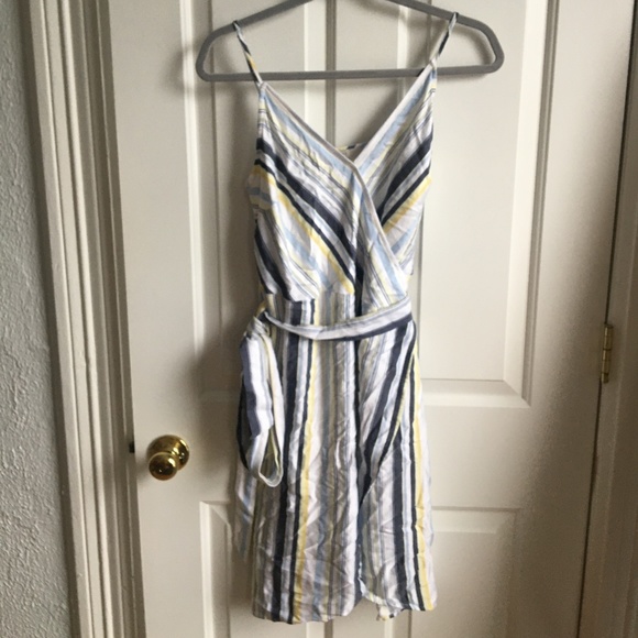 Loft Striped Wrap Dress - Picture 1 of 3